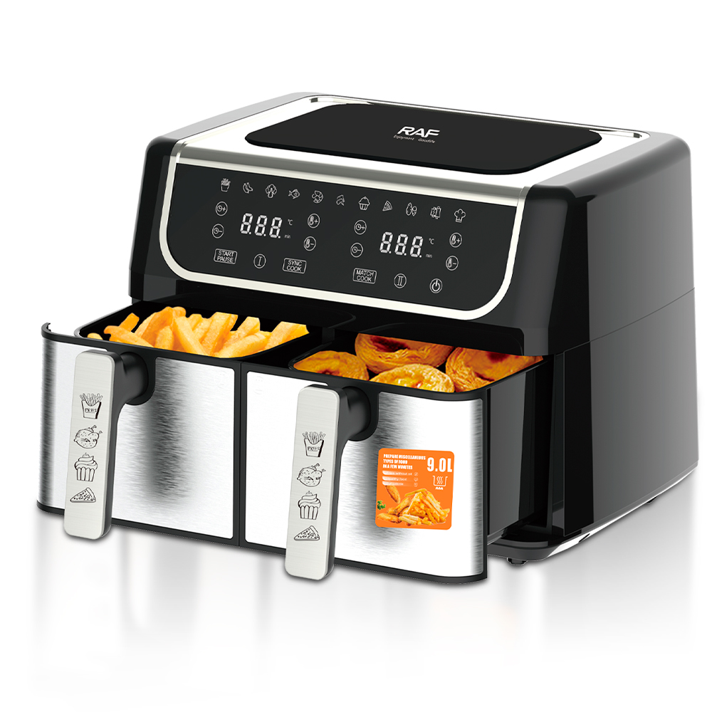 10L Condere Dual Air Fryer with 2 baskets and 1700W power