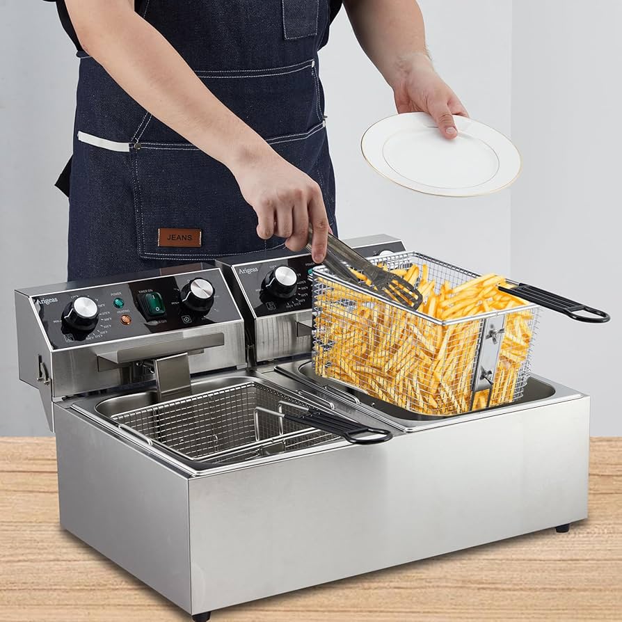 12L Stainless Steel Double Electric Deep Fryer