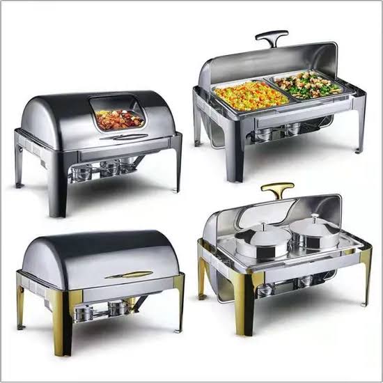 Hotel Supplies Stainless Steel Equipment Buffet Chafing Dish Set Electric Food
