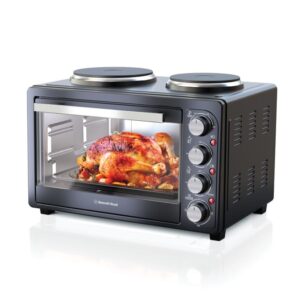 microwave oven with two hot plates