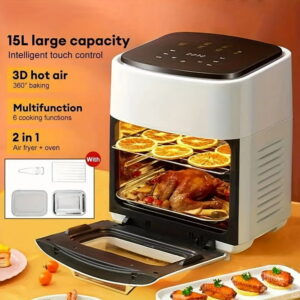 15L Digital Air Fryer Oven with an LED touch screen