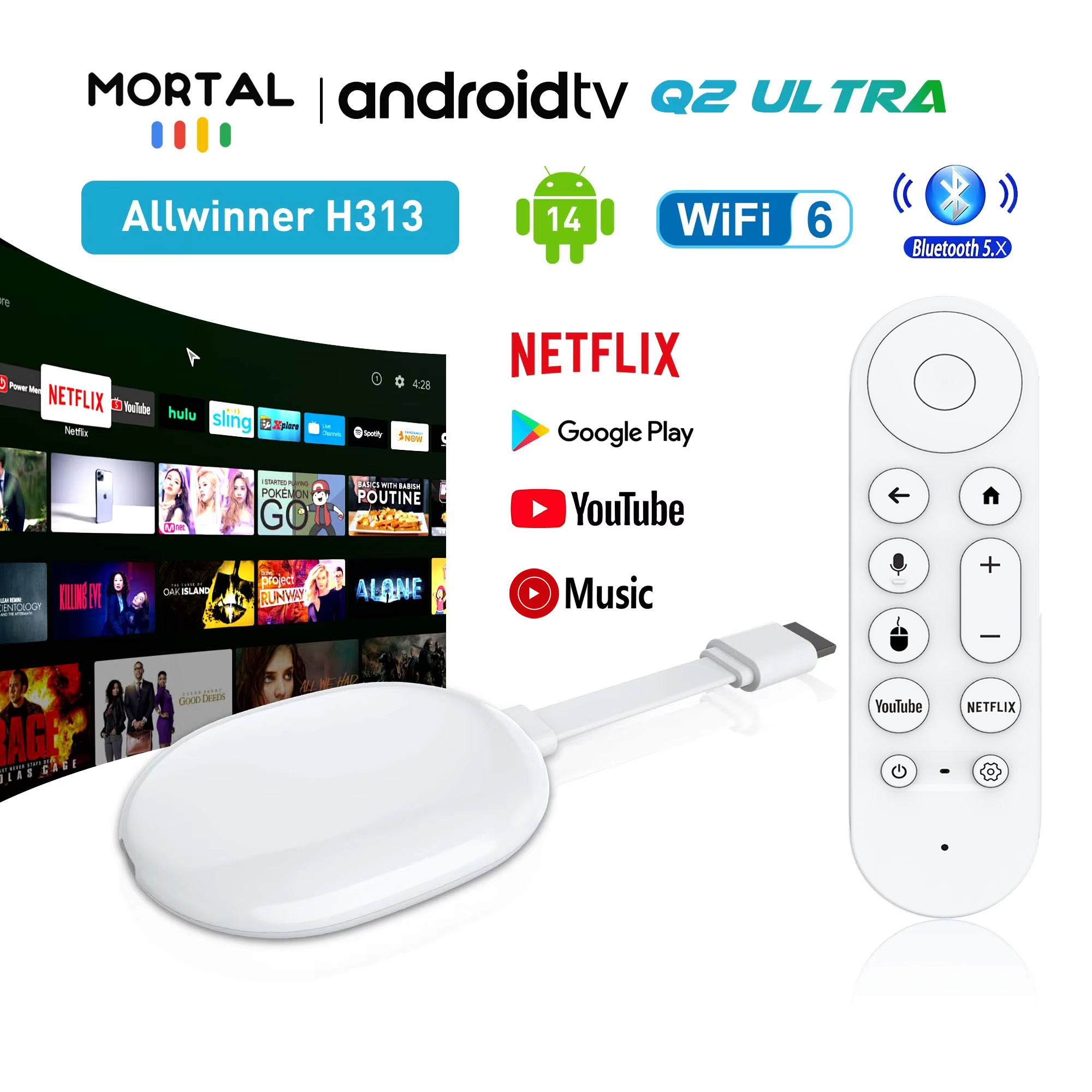 MORTAL Q2 Ultra BT5.X TV stick